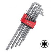 Набор ключей TORX экстрадлинных Г-образн.Т10-Т50, 9 предм. FORCE